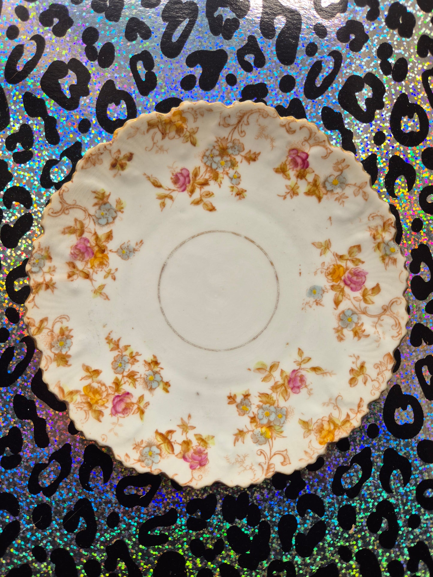 Floral side plate