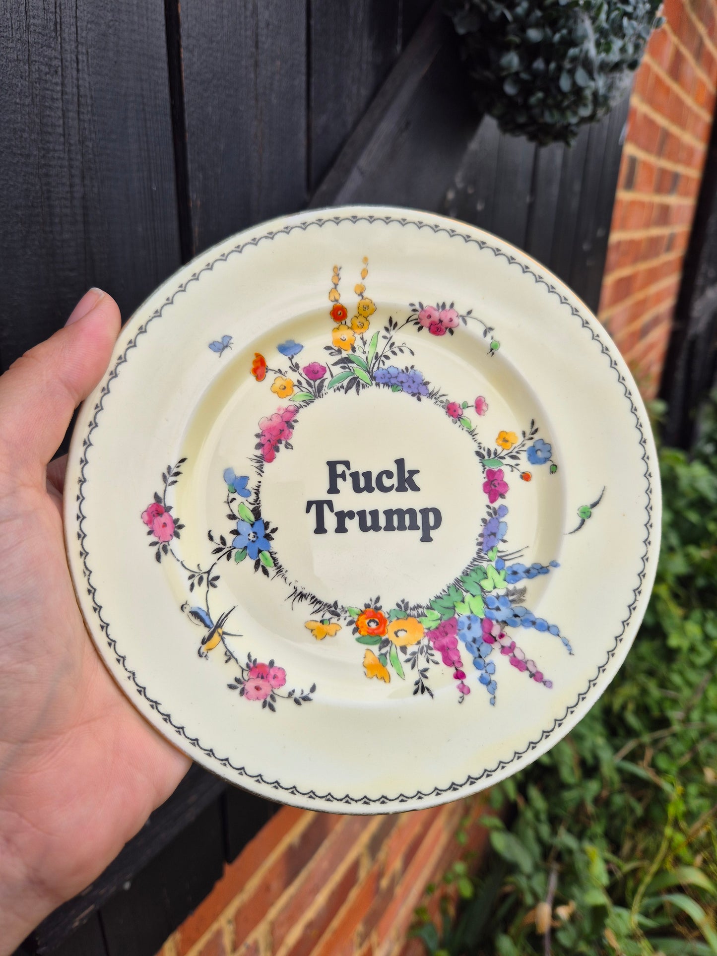 Fuck Trump side plate