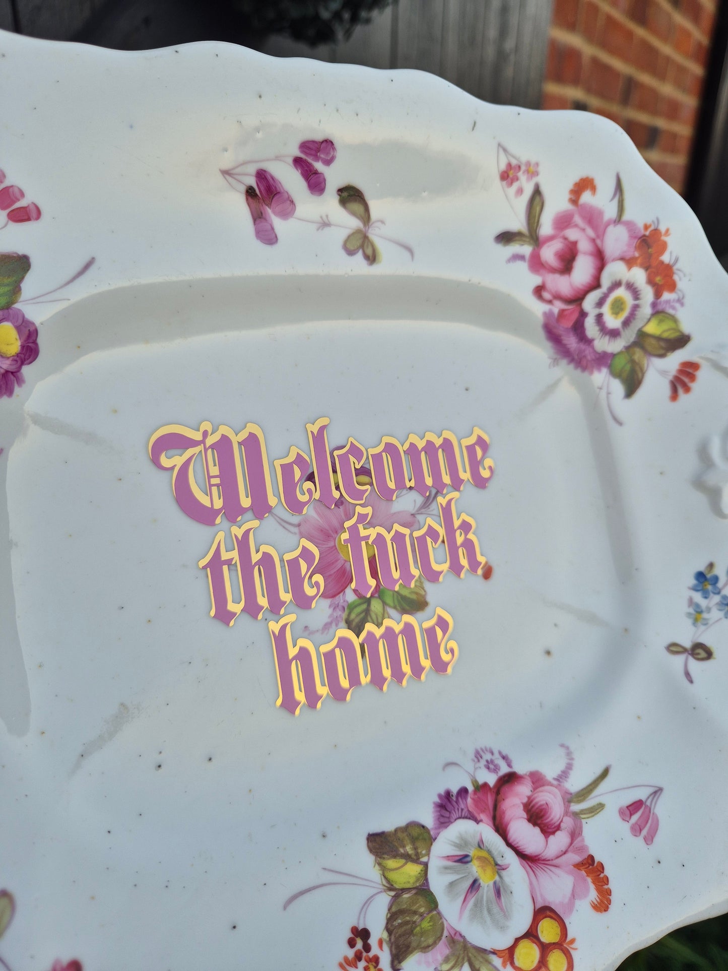 Welcome the fuck home large plate