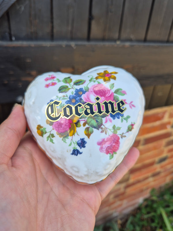 Cocaine heat shaped trinket box